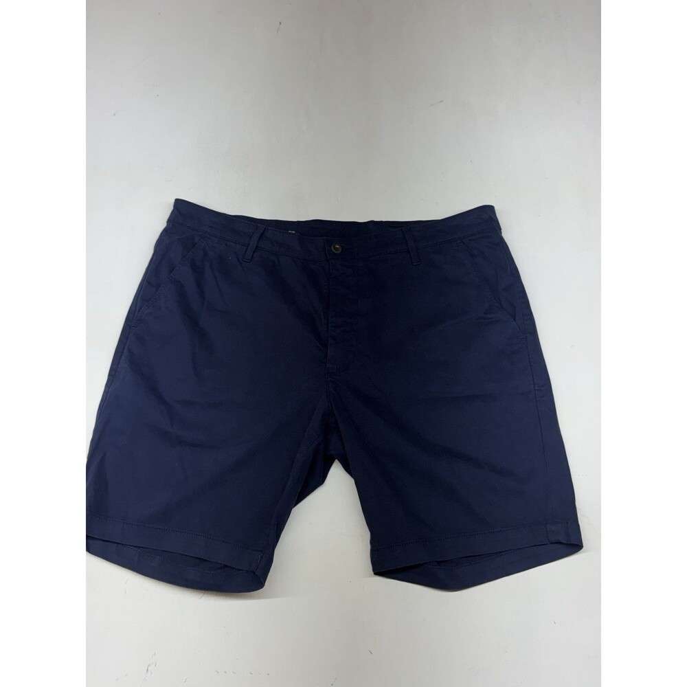 AG Adriano Goldschmied Wanderer Shorts Mens 38 Navy Blue Flat Front 9" Inseam